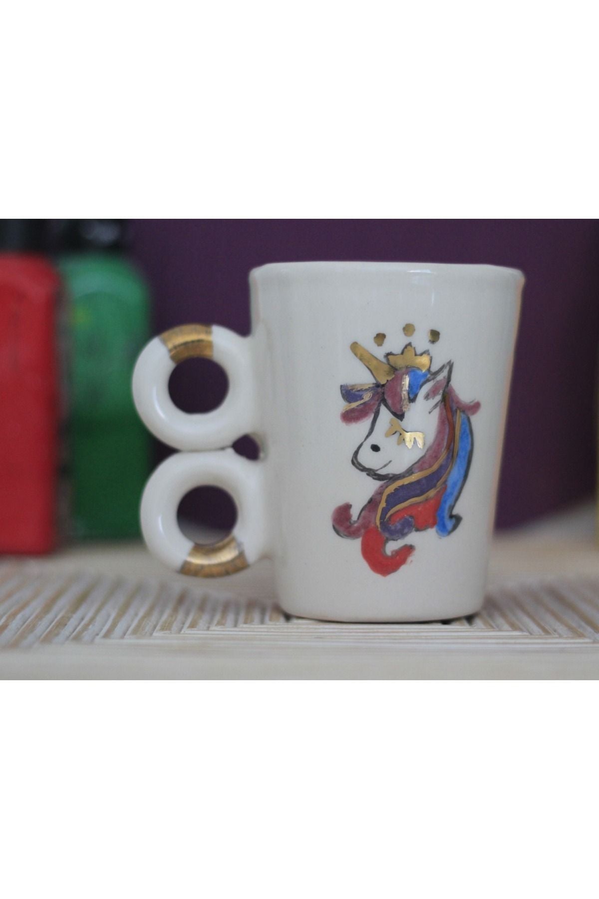 Altın Yaldızlı Unicorn Kupa 200 ML