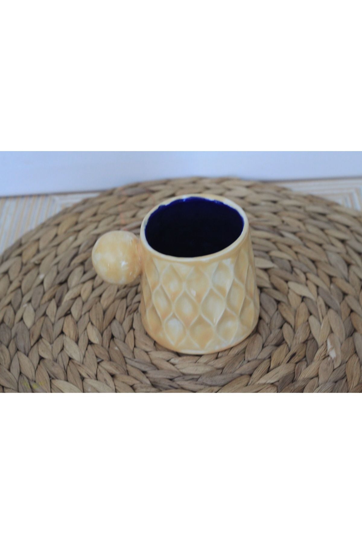 Baklava Desenli Top Kulplu Kupa 300 ML