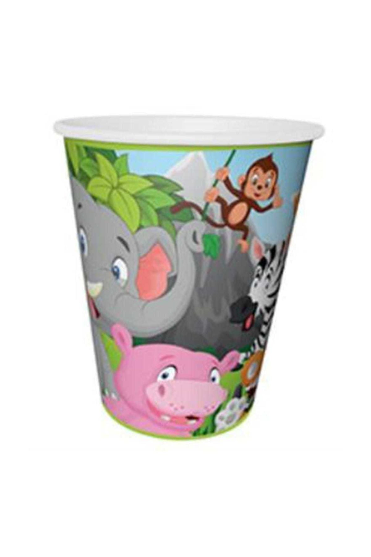 Sevimli Hayvanlar Safari Karton Bardak 8li