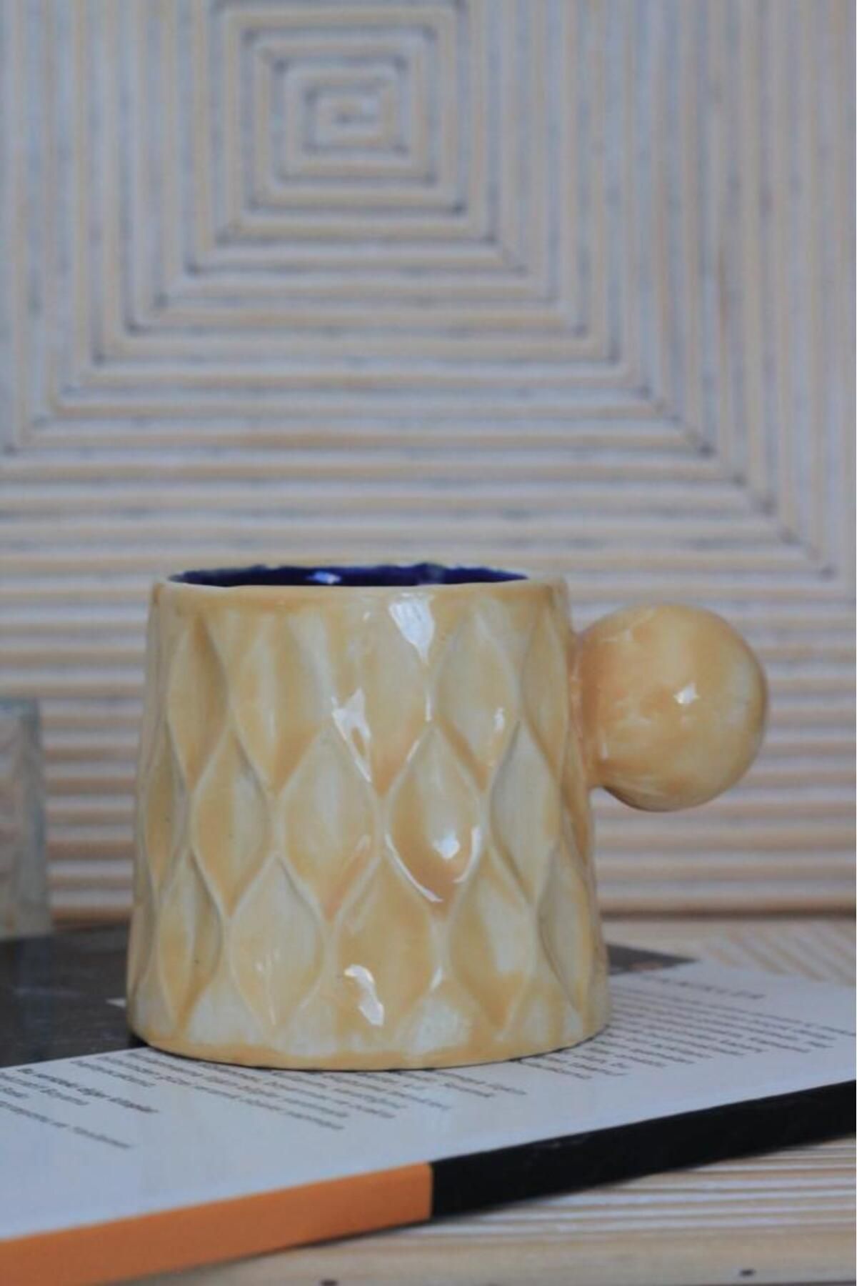 Baklava Desenli Kupa Bej 300 ML