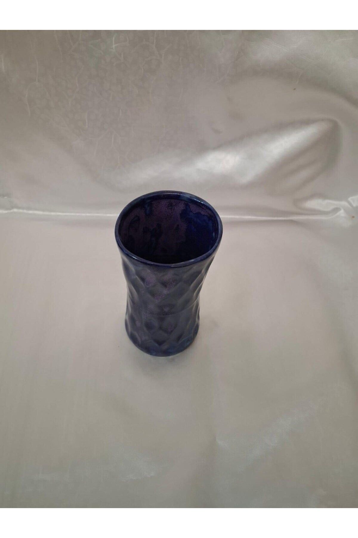 Derin Ametist Seramik Vazo - El Yapımı Stoneware Dekor - BVA00049