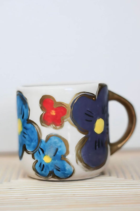 Çiçek Motifli Kupa 400 ML