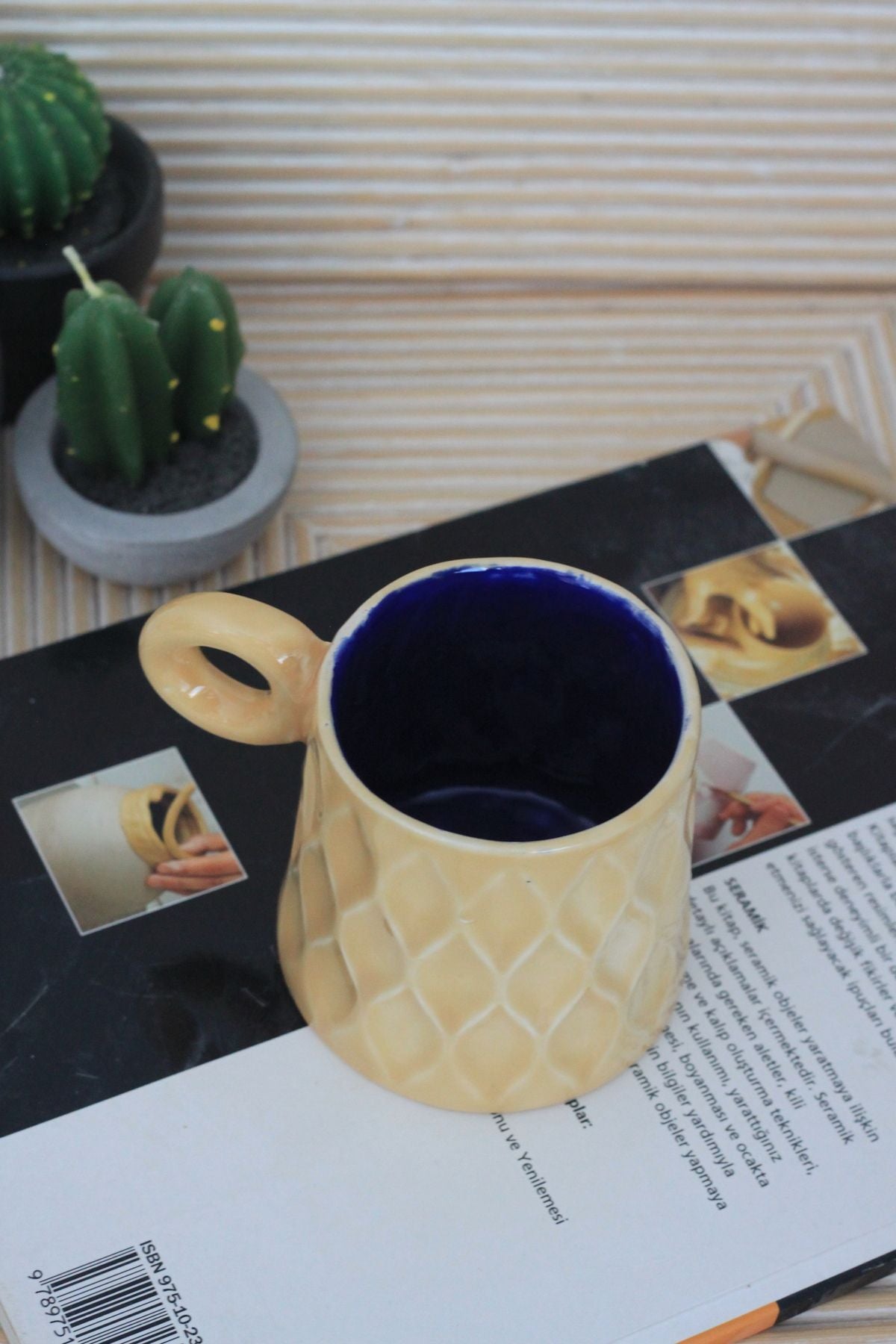 Baklava Desenli Kupa Bej 300 ML