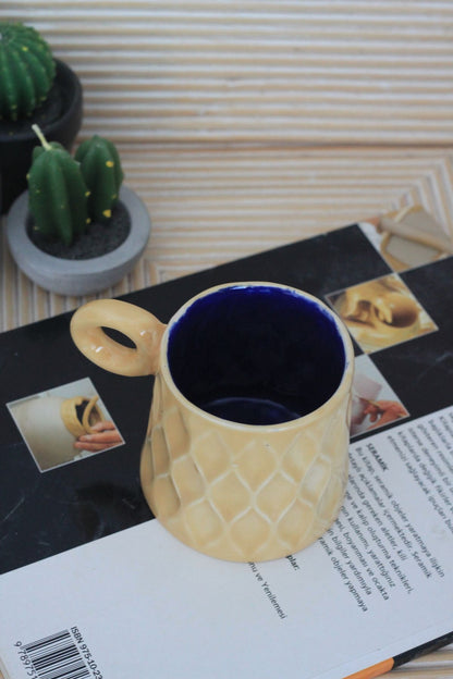 Baklava Desenli Kupa Bej 300 ML