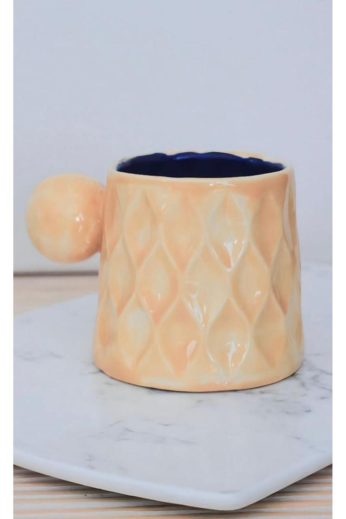 Baklava Desenli Kupa Bej 300 ML