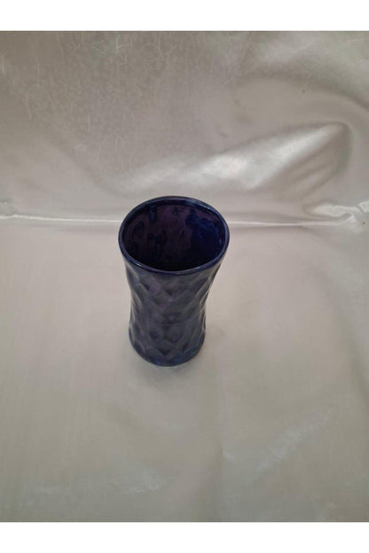 Derin Ametist Seramik Vazo - El Yapımı Stoneware Dekor - BVA00049